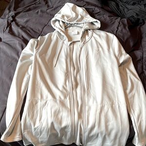 Men’s Gymshark Zip-Up Hoodie Light Grey